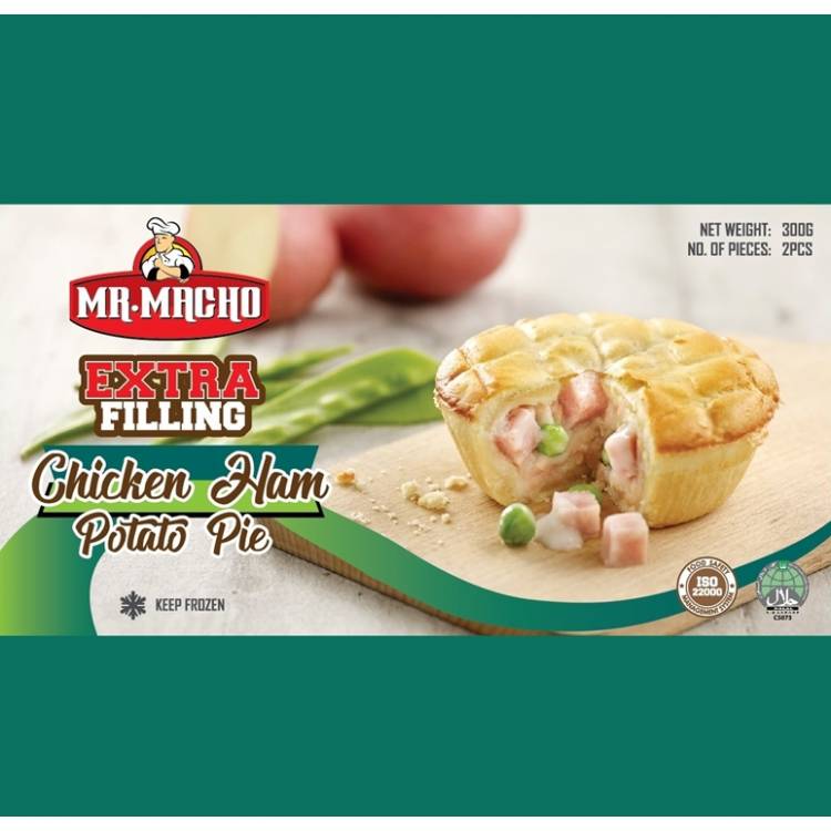 Extra-Filling Chicken Ham Potato Pie (Frozen) Bundle of 3