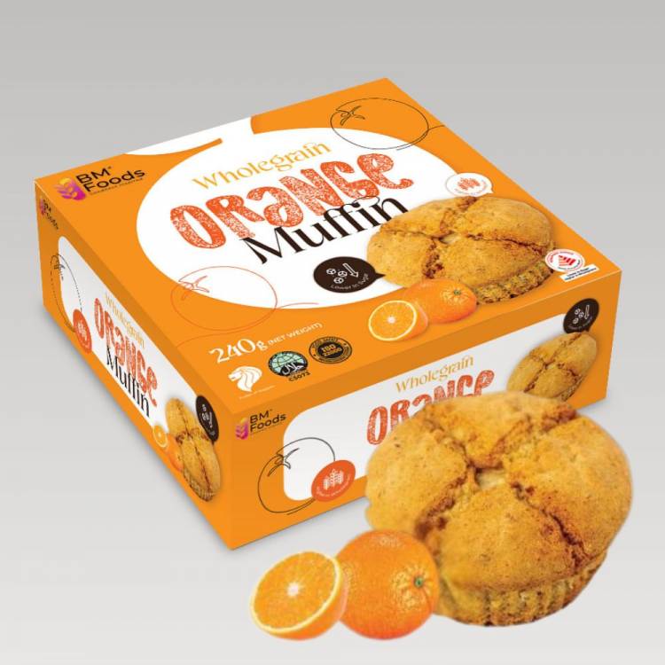 Healthy Choice Wholegrain Orange Muffin(Frozen) 4pcs/box- MOQ: 3 box ($6.80/box)