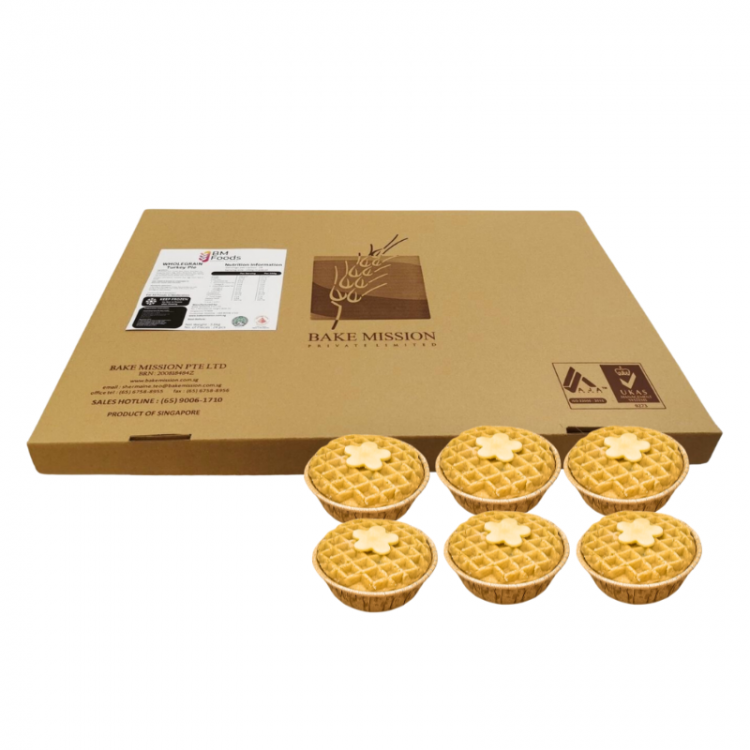 Healthy Choice Wholegrain Turkey Pie (Frozen) Industrial Packed,(65g x 40pcs mini pies) per carton - MOQ 10 ctn ($89.40/ctn)